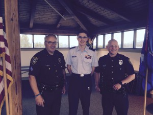 Lebanon Police Association donation for C1stLt Moss' International Exchange