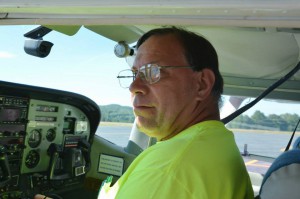Maj Jeff Adams flying the towplane at Glider Academy